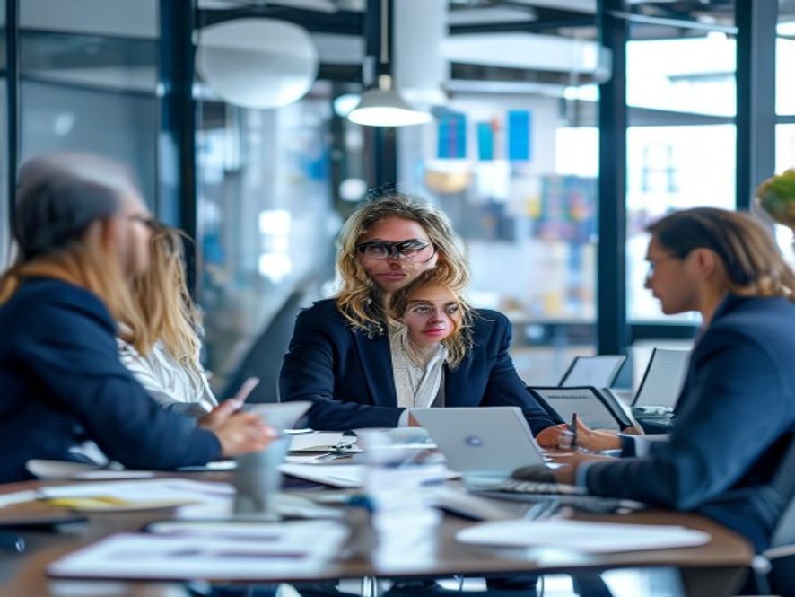 Clean Sign Services consulting team in a business review session